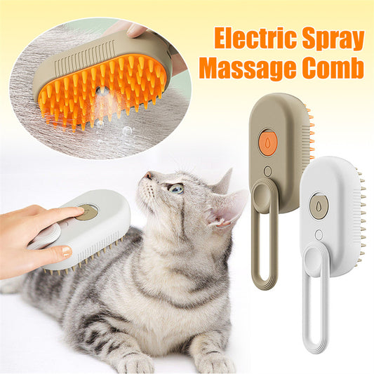 Unique Pet Steam Brush With Spray Function - PerroPaws Essential