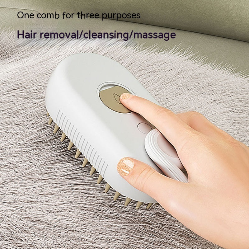 Unique Pet Steam Brush With Spray Function - PerroPaws Essential