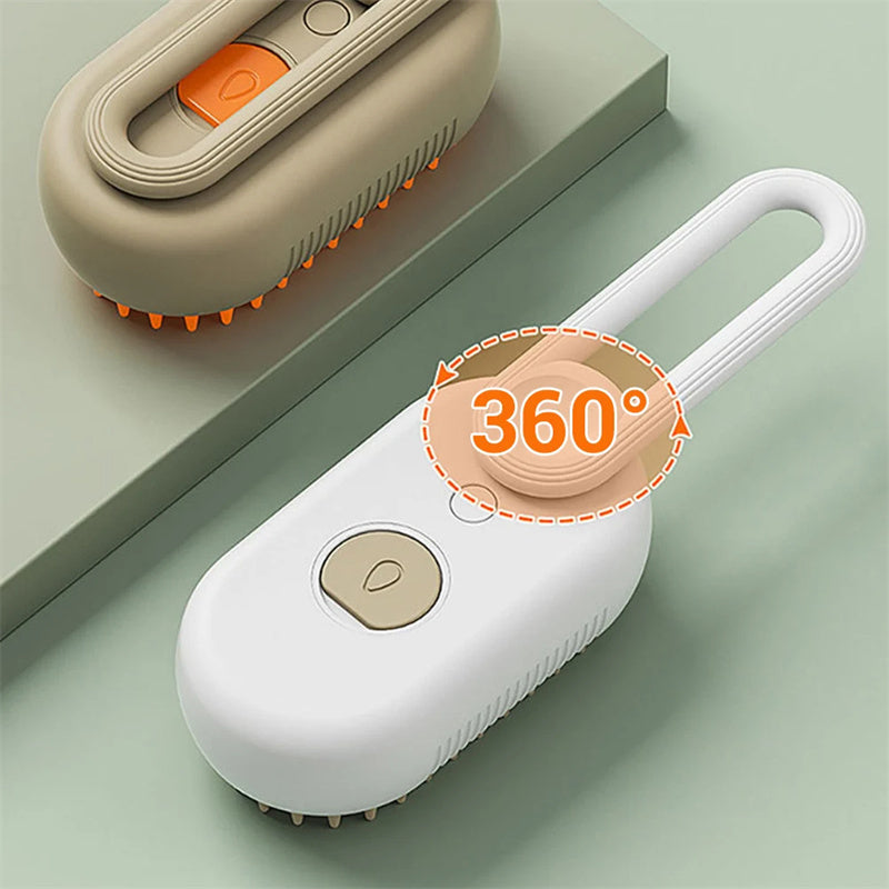 Unique Pet Steam Brush With Spray Function - PerroPaws Essential